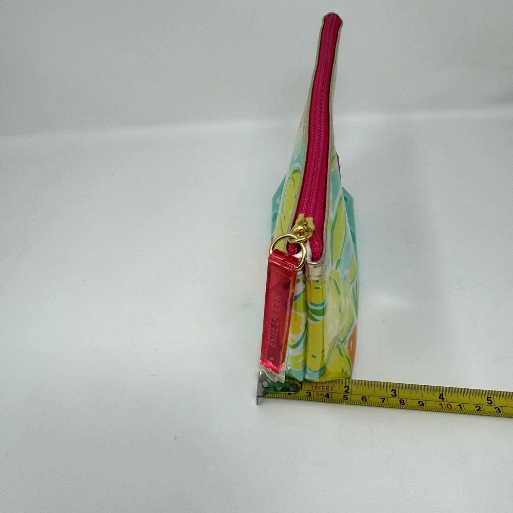 Lilly‎ Pulitzer Estee Lauder Citrus Cosmetic Bag Aqua Pink Travel Toiletry Pouch